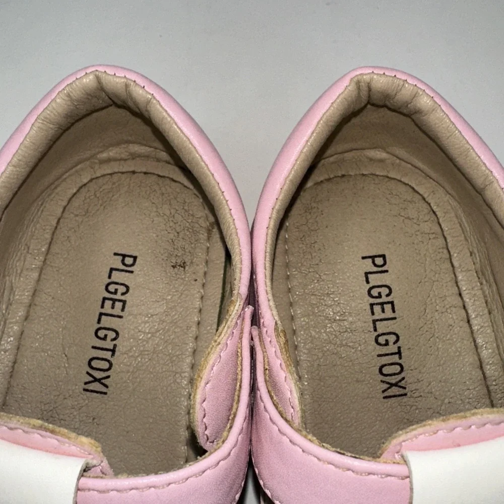 PLGELGTOXI Toddler Girls‎ Pink Leather Heart T-Strap Mary Jane Shoes - Size 12